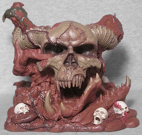 a big, sneering skull